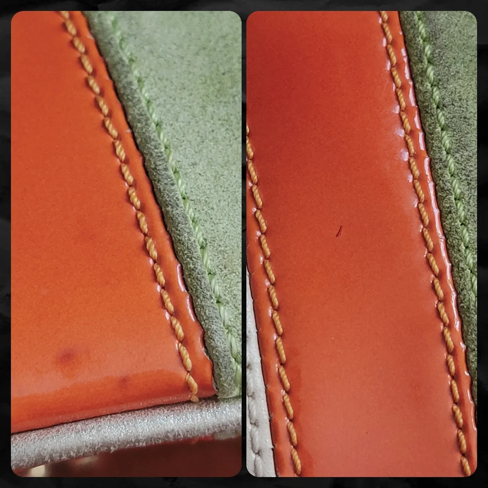 Rare Coach Legacy Patchwork Leather Framed French Purse Ball Chain Crossbody - Picture 13 of 16